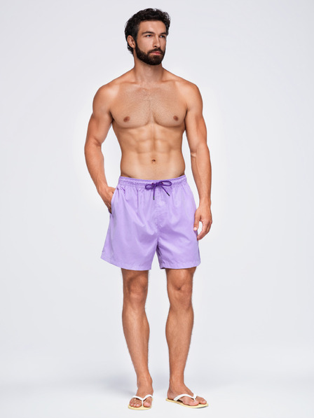 Ombre Clothing Pantaloni de baie bărbătești din țesătură cu suprafață mată – violet V6 OM-SRSS-0216 Ombre Clothing
