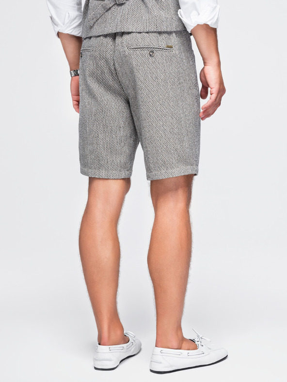 Ombre Clothing Șort bărbătesc structurat REGULAR FIT – gri-maro V1 OM-SRCS-0189 Ombre Clothing