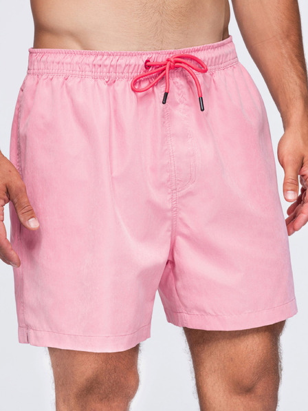 Ombre Clothing Pantaloni de baie bărbătești din țesătură cu suprafață mată – roz V1 OM-SRSS-0216 Ombre Clothing