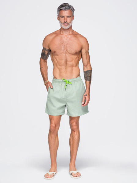 Ombre Clothing Pantaloni de baie bărbătești din țesătură cu suprafață mată – mentă V4 OM-SRSS-0216 Ombre Clothing
