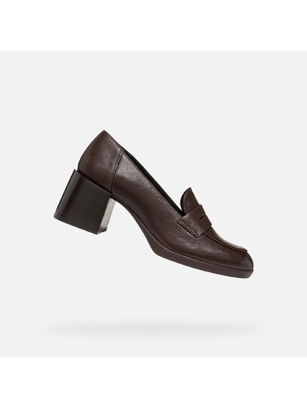 Geox Pantofi cu toc maro închis pentru femei Geox Walk Pleasure 55T