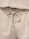 Ombre Clothing Pantaloni chino din vâscoză pentru bărbați cu elastic la talie – bej V3 OM-PACP-0306 Ombre Clothing