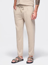 Ombre Clothing Pantaloni chino din vâscoză pentru bărbați cu elastic la talie – bej V3 OM-PACP-0306 Ombre Clothing