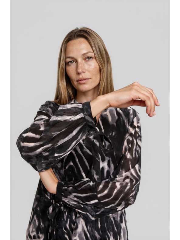 Moodo Cămașă neagră cu model Moodo