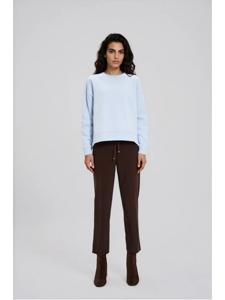 Moodo Fleece neted albastru deschis Moodo