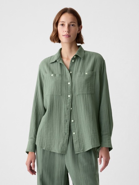 GAP Cămașă oversize din muselină GAP