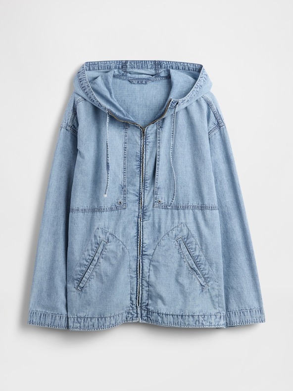 GAP Jachetă oversize din denim Ripstop GAP