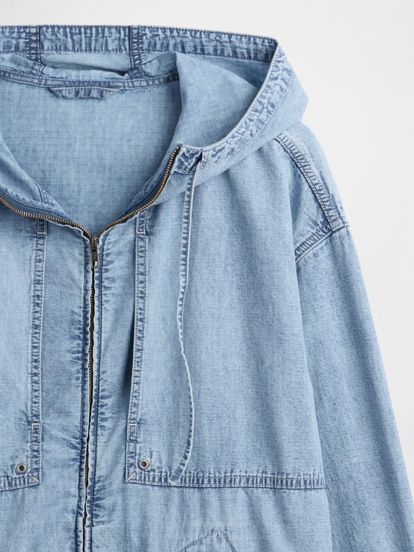 GAP Jachetă oversize din denim Ripstop GAP