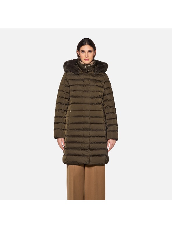 Geox Geox Bettanie jachetă cu puf pentru femei khaki