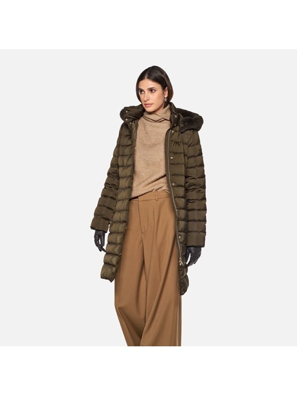 Geox Geox Bettanie jachetă cu puf pentru femei khaki