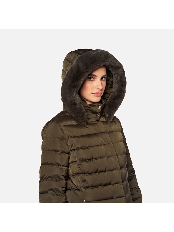 Geox Geox Bettanie jachetă cu puf pentru femei khaki