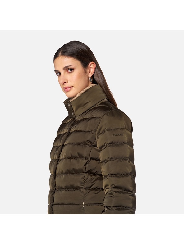 Geox Geox Bettanie jachetă cu puf pentru femei khaki