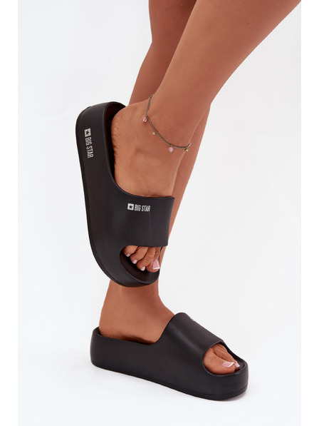 BIG STAR SHOES Papuci pentru femei pe platformă masivă Big Star – negri
