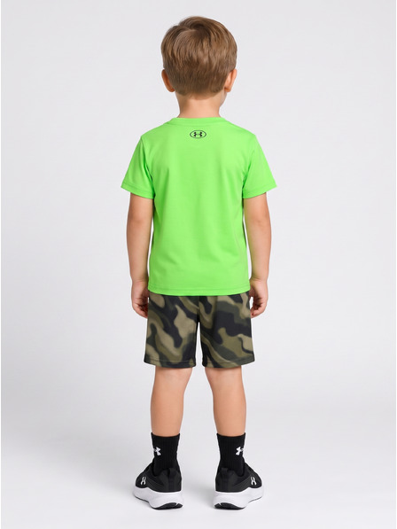 Under Armour Set pentru băieți Under Armour UA TECH PRINTED SS SHORT SET-GRN