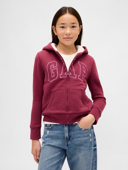 GAP Bluză fleece căptușită pentru copii cu logo GAP