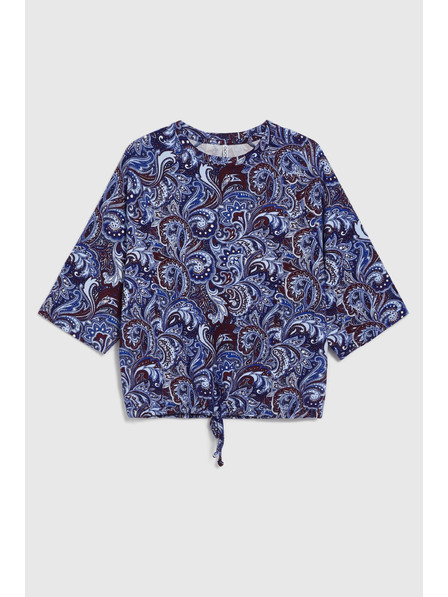 Moodo Bluză cu model paisley albastru închis Moodo