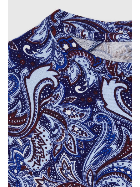 Moodo Bluză cu model paisley albastru închis Moodo