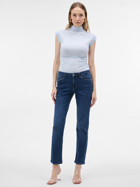 Orsay Tricou pentru femei albastru deschis cu guler ridicat ORSAY