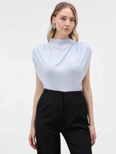 Orsay Tricou pentru femei albastru deschis cu guler ridicat ORSAY