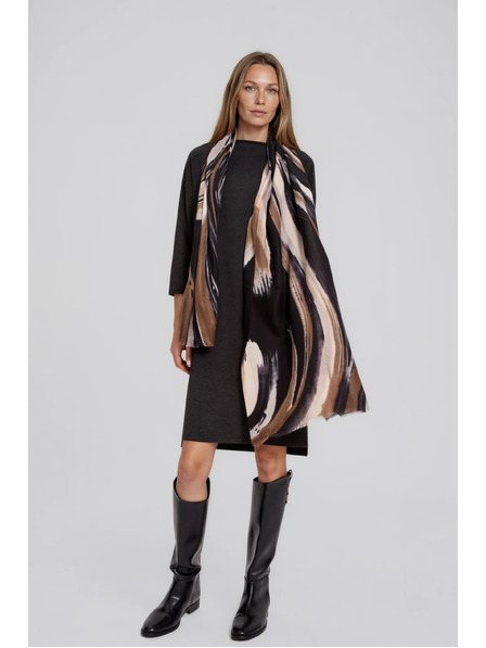 Moodo Șal cu model negru Moodo