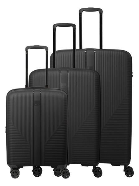 Travelite Set de valize de călătorie Travelite Air Stripe S exp, M exp, L Black