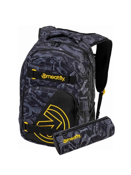 Meatfly Rucsac Meatfly Exile Blueprint Black 24 L