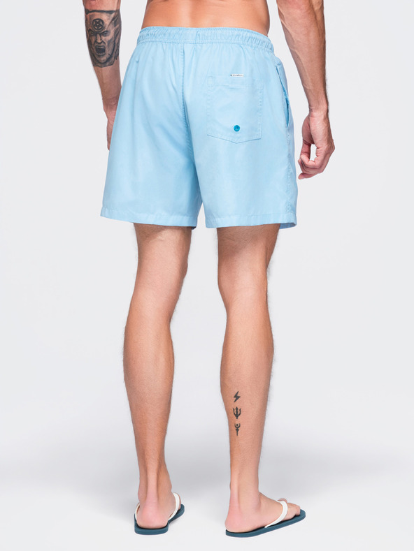 Ombre Clothing Pantaloni de baie bărbătești din țesătură cu suprafață mată – albastru deschis V5 OM-SRSS-0216 Ombre Clothing