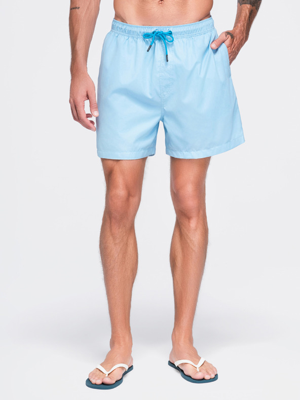 Ombre Clothing Pantaloni de baie bărbătești din țesătură cu suprafață mată – albastru deschis V5 OM-SRSS-0216 Ombre Clothing