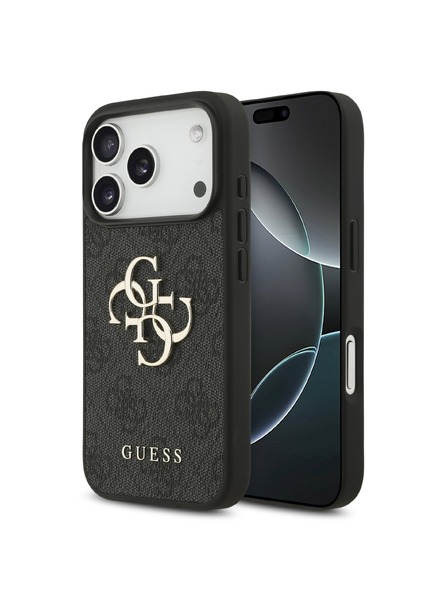 Guess Guess PU 4G Metal Logo Carcasă Spate pentru iPhone 18 Pro Grey