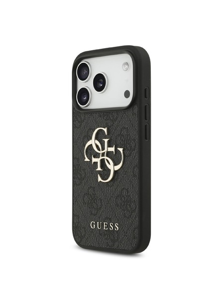 Guess Guess PU 4G Metal Logo Carcasă Spate pentru iPhone 18 Pro Grey