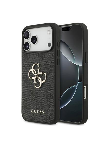 Guess Guess PU 4G Metal Logo Carcasă Spate pentru iPhone 18 Pro Max Grey