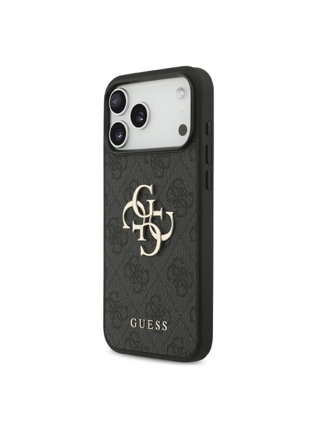 Guess Guess PU 4G Metal Logo Carcasă Spate pentru iPhone 18 Pro Max Grey