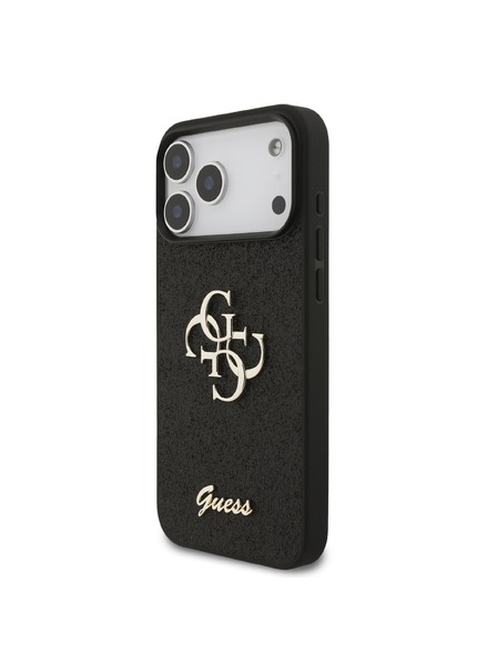 Guess Guess PU Fixed Glitter 4G Metal Logo Carcasă Spate pentru iPhone 18 Pro Max Black