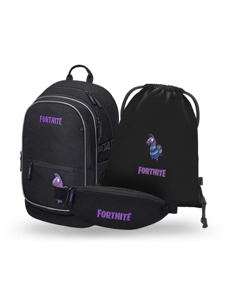 BAAGL  BAAGL SET 3 Core Fortnite Llama: rucsac, sac, geantă crossbody GRS