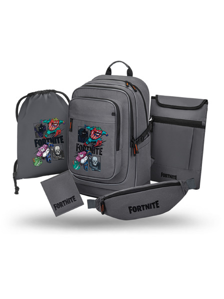 BAAGL  BAAGL SET 5 Cubic Fortnite Squad: rucsac, sac, geantă crossbody, husă laptop, portofel GRS
