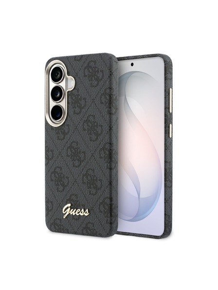 Guess Guess PU 4G Script Metal Logo Magnetic Carcasă Spate pentru Samsung Galaxy S26 Black