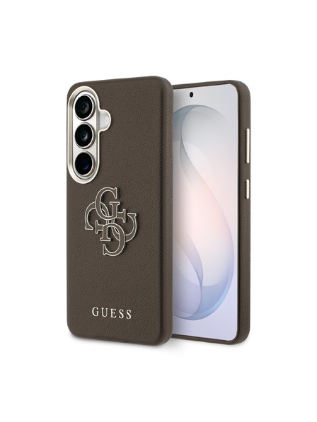 Guess Guess PU Grained 4G Resin Metal Logo Carcasă Spate pentru Samsung Galaxy S26 Brown