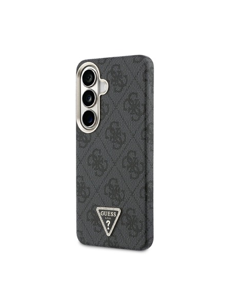 Guess Guess PU Leather 4G Strass Triangle Logo Gold Frame Magnetic Carcasă Spate pentru Samsung Galaxy S26 Black