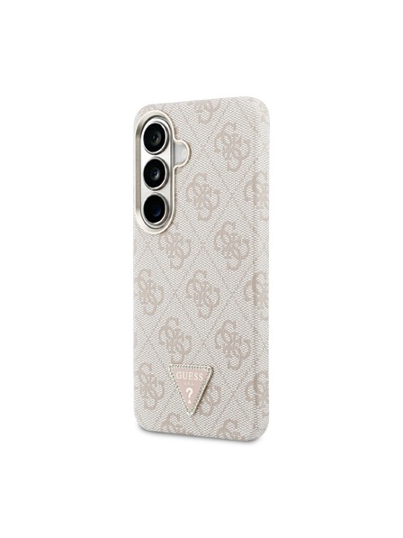 Guess Guess PU Leather 4G Strass Triangle Logo Gold Frame Magnetic Carcasă Spate pentru Samsung Galaxy S26 Pink