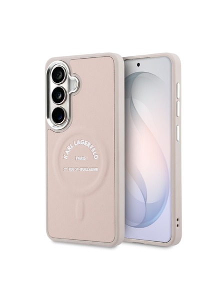 Karl Lagerfeld Karl Lagerfeld PU RSG Logo Magnetic Carcasă Spate pentru Samsung Galaxy S26 Pink