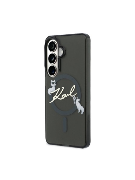Karl Lagerfeld Karl Lagerfeld IML Choupette Karl Script Logo Magnetic Carcasă Spate pentru Samsung Galaxy S26 Black