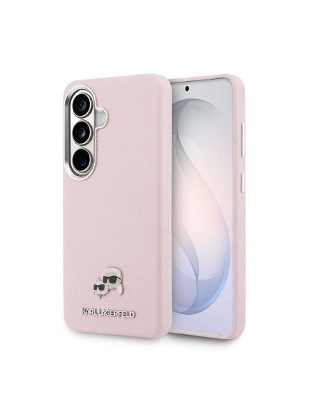 Karl Lagerfeld Karl Lagerfeld Granulat PU Piele K&CH Capete Magnetic Carcasă Spate pentru Samsung Galaxy S26 Pink