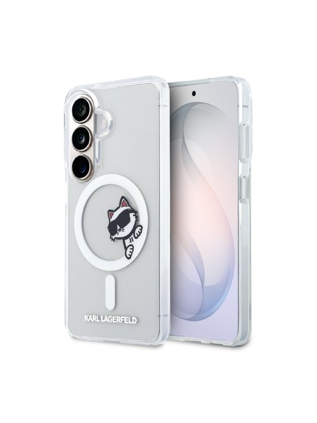 Karl Lagerfeld Karl Lagerfeld IML Choupette Peekaboo Logo Magnetic Carcasă Spate pentru Samsung Galaxy S26 Transparent
