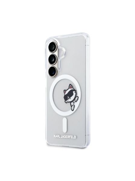 Karl Lagerfeld Karl Lagerfeld IML Choupette Peekaboo Logo Magnetic Carcasă Spate pentru Samsung Galaxy S26 Transparent