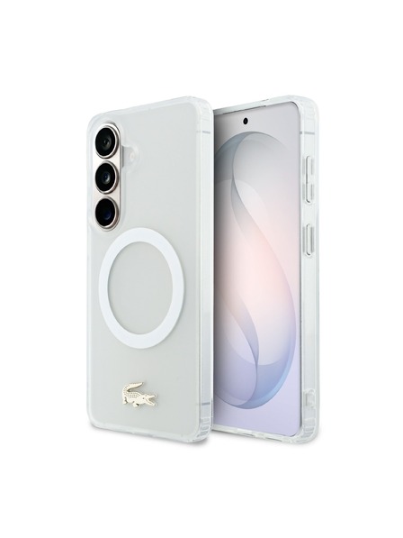 Lacoste Lacoste PC/TPU Finisaj Mat Logo Auriu Magnetic Carcasă Spate pentru Samsung Galaxy S26 White