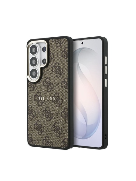 Guess Guess PU Piele 4G Cadru Auriu Magnetic Carcasă Spate pentru Samsung Galaxy S26 Ultra Brown