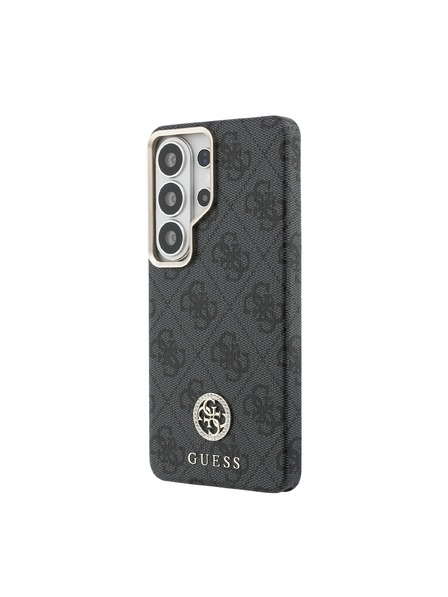 Guess Guess PU Piele 4G Strass Logo Cadru Auriu Magnetic Carcasă Spate pentru Samsung Galaxy S26 Ultra Black