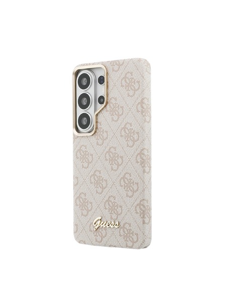 Guess Guess PU 4G Script Metal Logo Magnetic Carcasă Spate pentru Samsung Galaxy S26 Ultra Pink