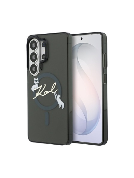 Karl Lagerfeld Karl Lagerfeld IML Choupette Karl Script Logo Magnetic Carcasă Spate pentru Samsung Galaxy S26 Ultra Black