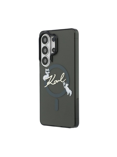 Karl Lagerfeld Karl Lagerfeld IML Choupette Karl Script Logo Magnetic Carcasă Spate pentru Samsung Galaxy S26 Ultra Black